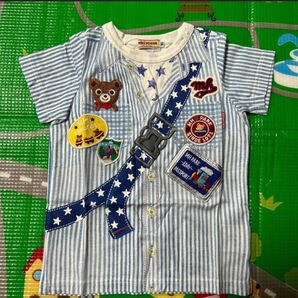 【新品タグ付】レア 90 100 ミキハウス ダブルビー だまし絵 リュック