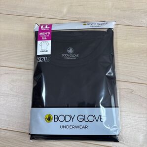 BODY GLOVE 半袖丸首アンダーウェア メンズLL 2枚組 ブラック