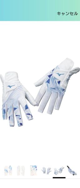 MIZUNO(ミズノ) ゴルフグローブ ダブルグリップ クール レディース 合成皮革+シリコーン加工×合成皮革+(接触冷感素材)