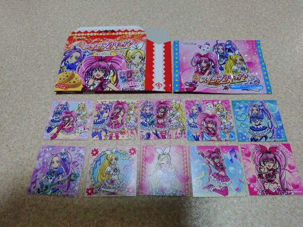 スイートプリキュアバッグクッキー シール全10種 外箱内袋付