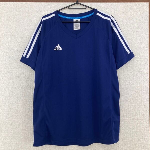 adidas アディダス トレーニング フットサル Vネック シャツ L