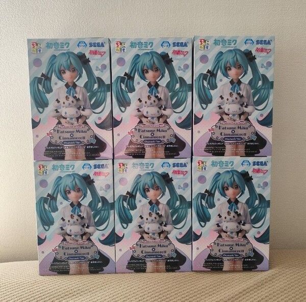 初音ミク シナモロール ちょこのせフィギュア おすましVer 6個セット