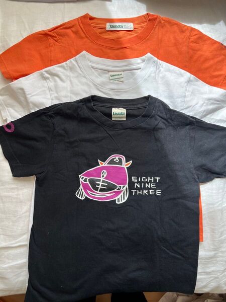 ランドリー Laundry Tシャツ 3枚セット メンズXS オレンジ、白、黒