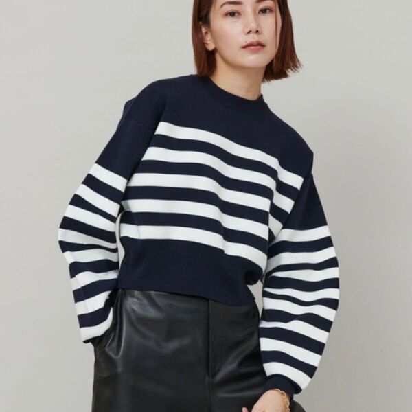 【美品】Curensology コットン ジャガード ニット プルオーバー