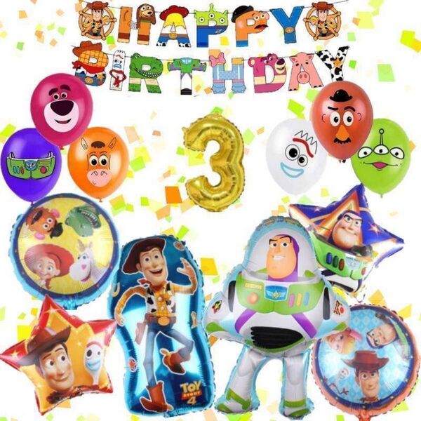 クーポンok!トイストーリー バルーン お誕生日 パーティー 風船 ガーランド キャラクター パーテイ フォト 男の子 女の子