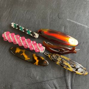 レトロなバレッタ 6個セット
