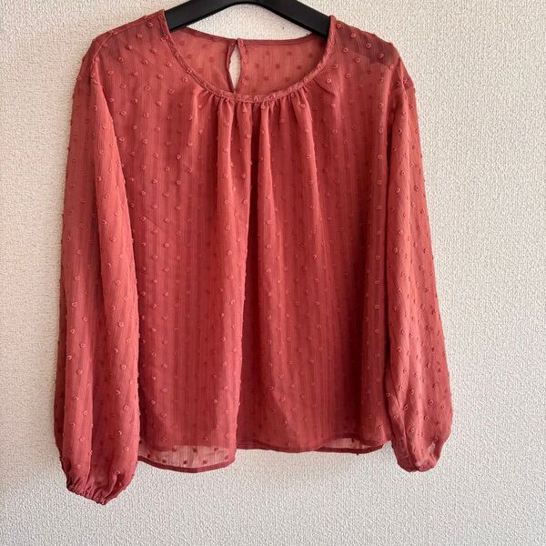 ITEMS URBAN RESEARCH ドットシフォンブラウス ピンク