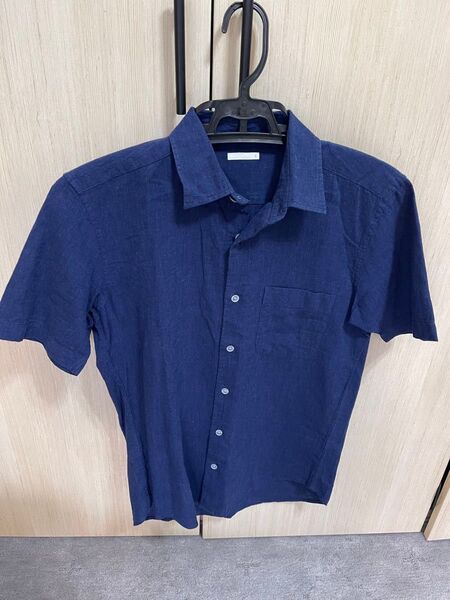 GU 半袖 シャツ ネイビー Sサイズ