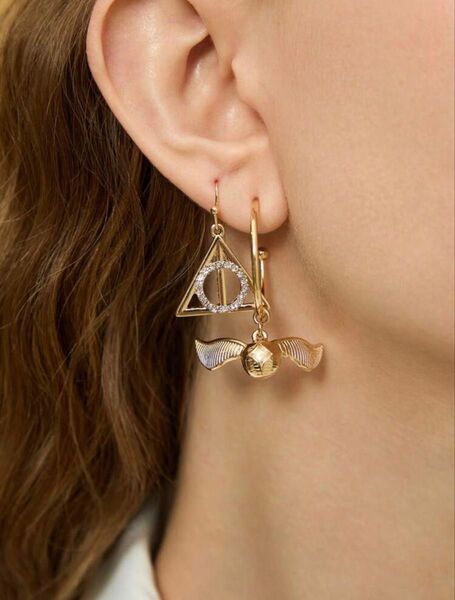 ハリーポッター ピアスセット 死の秘宝 ゴールデンスニッチ ピアス アクセサリー