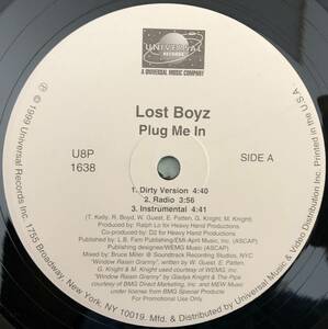 US PROMO ONLY 1999 HIPHOP / LOST BOYZ / PLUG ME IN