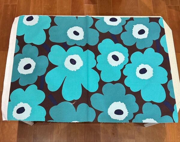 marimekko ウニッコ はぎれ エメラルドグリーン ブラウン 紫 紺 グリーン 緑 廃盤 ハーフカット