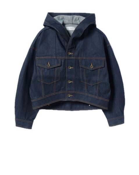新品 searoomlynn DENIM HOODIEジャケット ダークインディゴ シールームリン デニムフーディジャケット