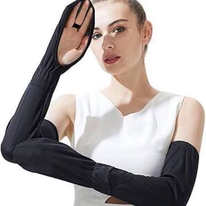 アームカバー UPF50紫外線対策 車運転 ドライブ通気指かけ付き 手の甲カバー