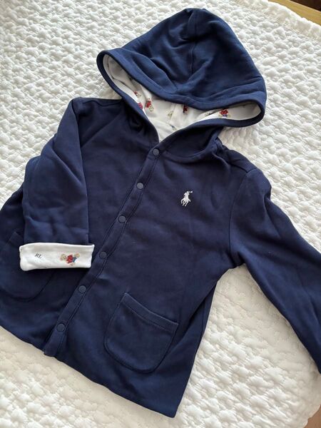 【美品】ラルフローレン ベビー リバーシブルパーカー 85size ポロベア