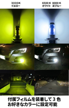 (P)車種別 LEDヘッドライト 爆光3色楽しめる ジムニー JB23W H10.10～H13.12 H4 HI/Lo切替 12000LM 簡単取付 車検対応_画像8