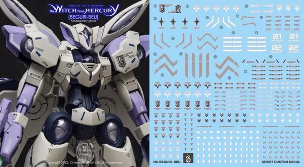 HG 1/144 ベギルベウ用水転写式デカール他社製 ガンプラガンダム ガンプラ プラモデル『機動戦士ガンダム 水星の魔女』