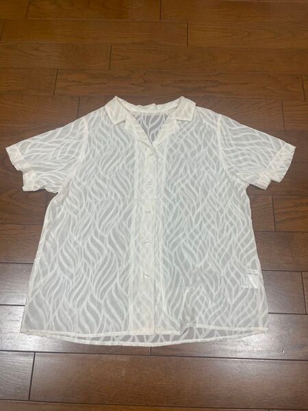 透け感 半袖シャツ サイズL