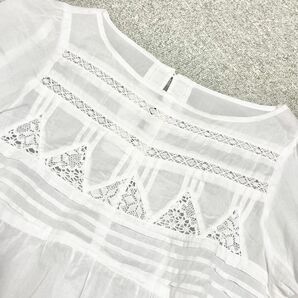 CLOTH&CROSSクロスアンドクロス コットンレースブラウス ホワイト