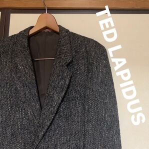 6/25迄【TED LAPIDUS】テッドラピドス★テーラードジャケット★ ツイード ウール シングル ウールテーラードジャケット