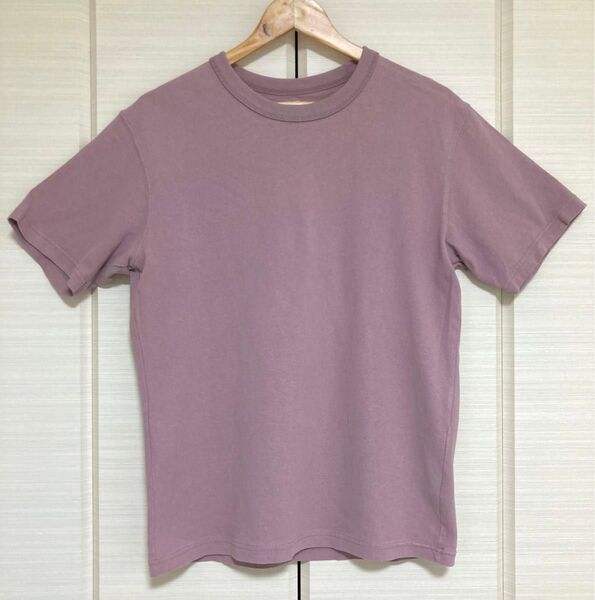 Tシャツ UNIQLO ユニクロ 半袖Tシャツ カットソー M くすみピンク パープル