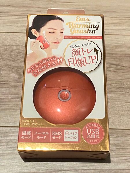 【新品未使用品】 EMSほっとカッサ 温感 USB充電式 レッド