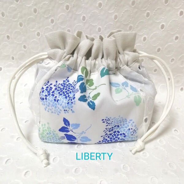 LIBERTY タナローンのスクエア巾着ミニ ライラックリバイバル