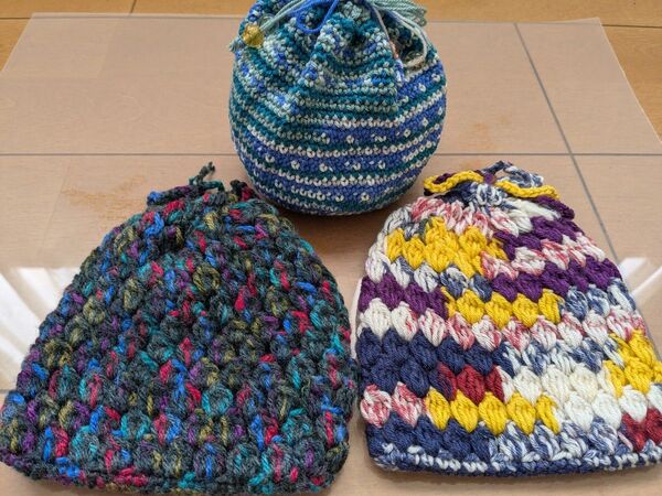 ハンドメイド 巾着 3個セット