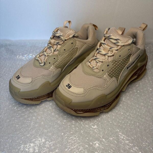 BALENCIAGA バレンシアガ TripleS 25cm ベージュ スニーカー