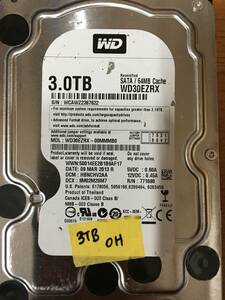 A16009)3.5インチ WDC WD30EZRX-00MMMB0 3000GB 7回0Hr 現状品 中古動作品