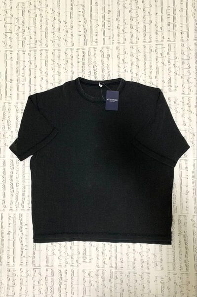 GU ウォッシュドワッフルボクシーT五分袖 メンズ ダークグレー XL