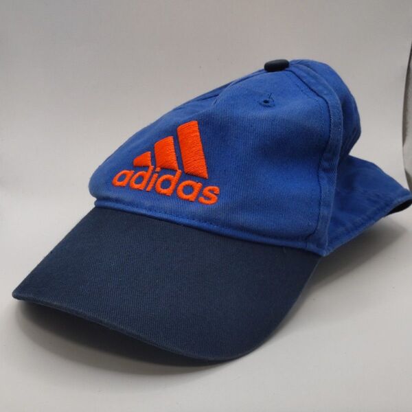 ◆9171 adidas アディダス ロゴキャップ キッズ ブルー キャップ