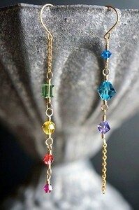 K14GF earrings 1414 Amulet 7 color. amulet [amyu let ] amulet