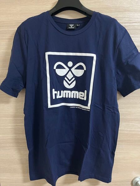 【極美品】ヒュンメル Hummel メンズ 半袖 Tシャツ ネイビー M