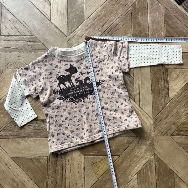 長袖Tシャツ 半袖 ロンT 100 95 女の子 ベルメゾン 春秋