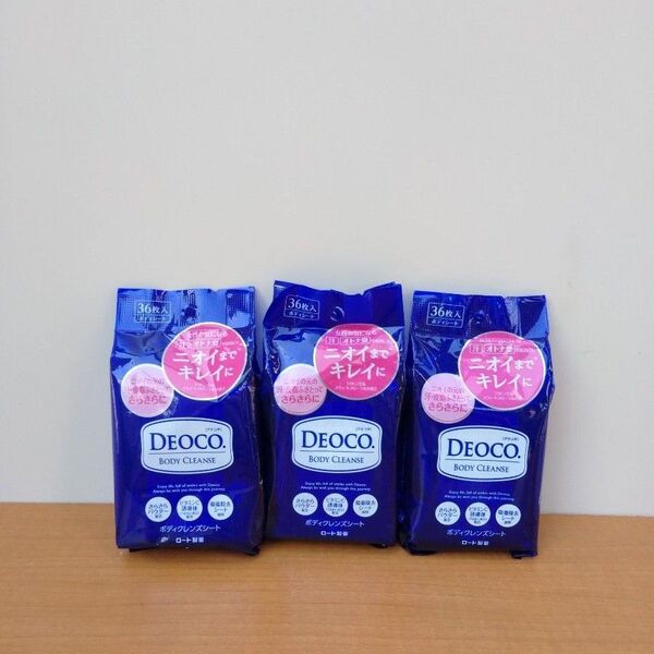 ロート製薬 DEOCO デオコ ボディクレンズシート ボディシート スウィートフローラルの香り 36枚入 3個