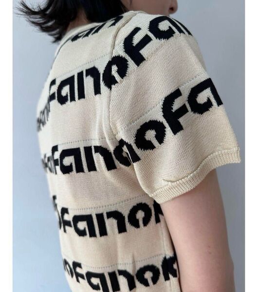 クロップド ロゴニットtee 【Fano Studios】 Lサイズ