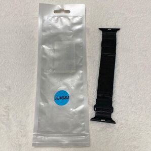 コンパチブル Apple Watch 7 バンド 黒色 磁石 38/40MM