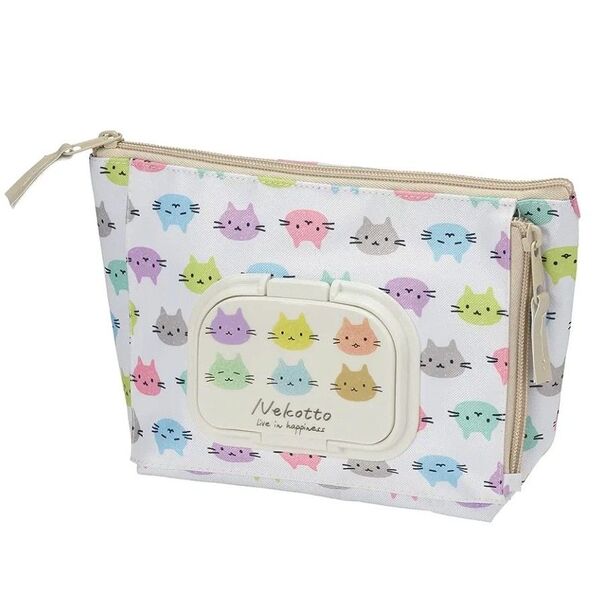 ウェットティッシュ ポケット付 ポーチ ねこっと nekotto 新品