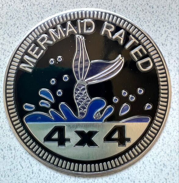 Jeep Mermaid Rated 4x4 メタルステッカー ワッペン