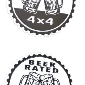 BEER RATED 4×4 ステッカー 2枚セット