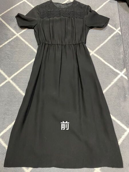 ワンピース 黒 喪服 花