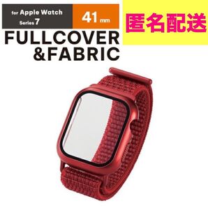 【新品★Applewatchベルト】アップルウォッチ バンド レッド マジックテープ 便利 41mm シンプル 赤