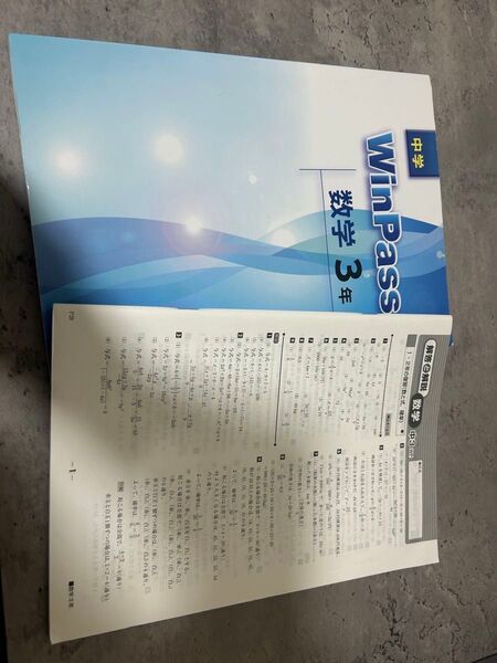 WinPass 数学 解答解説 中学3年