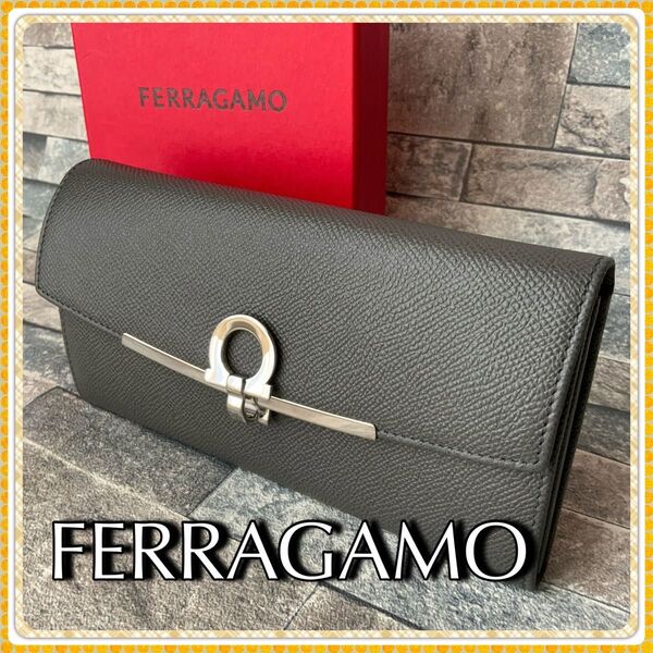 ◆◇◆ フェラガモ 長財布 ウォレット ガンチーニ クリップ Salvatore Ferragamo サルヴァトーレフェラガモ