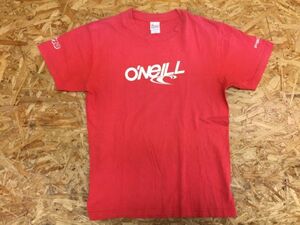 【送料無料】O'NEILL オニール サーフ レトロ古着 ストリート ロゴプリント 半袖Tシャツ メンズ マルチプリント S 赤