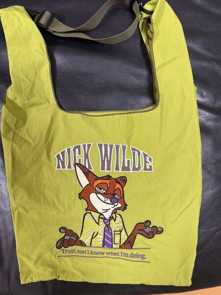 新品ディズニー ニック・ワイルド エコバッグ ライムグリーン