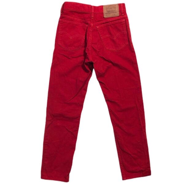 ⑥ Levi Strauss & co. リーバイス 606-10 カラーデニムパンツ ジーンズ 赤/レッド 28インチ