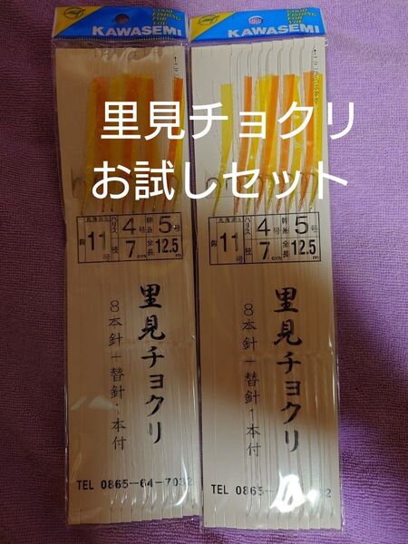 里見チョクリ(鯛サビキ、チョクリ仕掛け)ハリス4号、2枚。お試しセット。チョクリ仕掛け。鳴門船。
