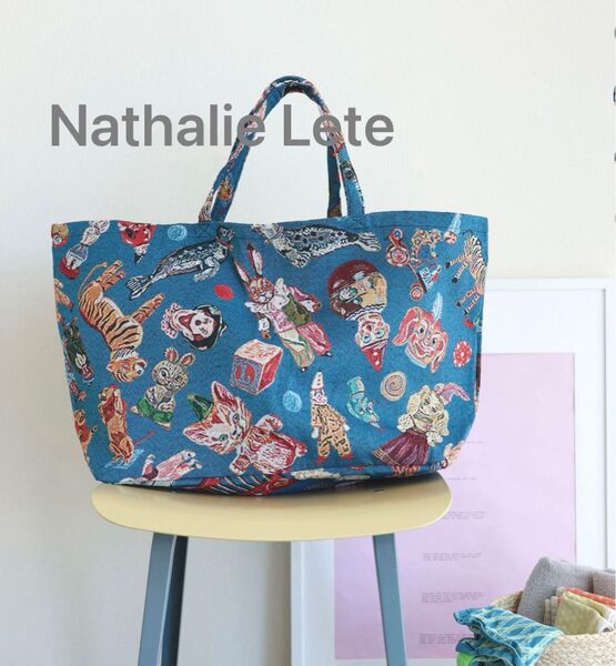 Nathalie Lete マーケットバッグ トートバッグ サーカス プルー 大容量 ナタリーレテ 新品