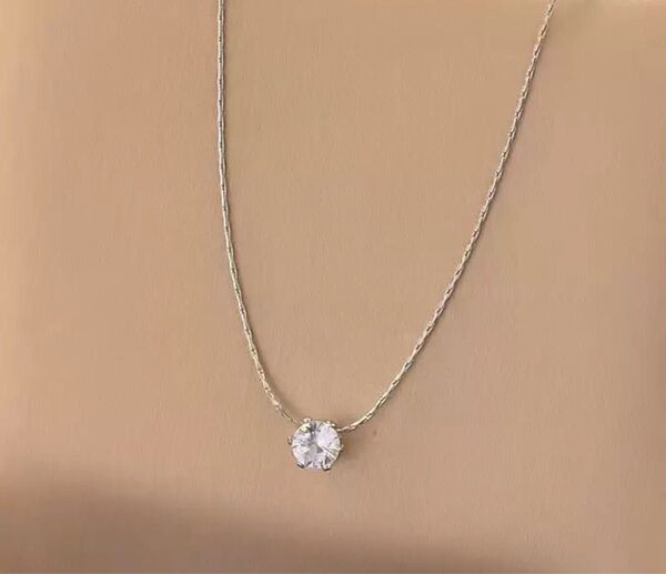 シルバー ネックレス 一石 一粒 サージカルステンレス バレンタイン ギフト 繊細チェーン ネックレス 誕生日 プレゼント 特別